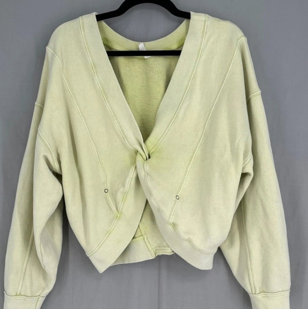 FP Movement Light Lime Reversible Sweatshirt Go For Gold